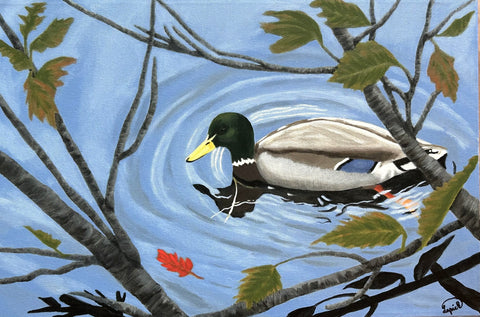 Au fil de l'eau, 16"Hx24"W