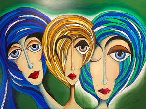 Femmes, 30"Hx40"W