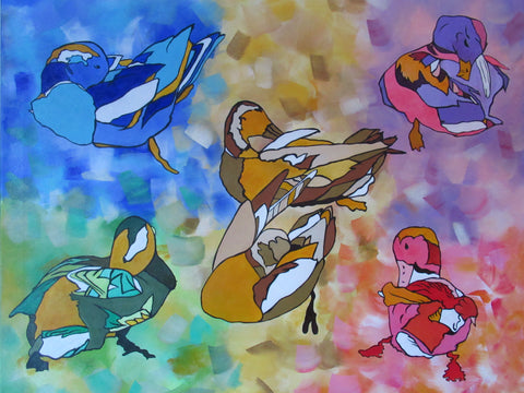 La valse des couleurs, 30"Hx36"W