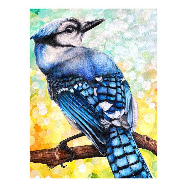 Blue in the canopy, 24"Hx18"W