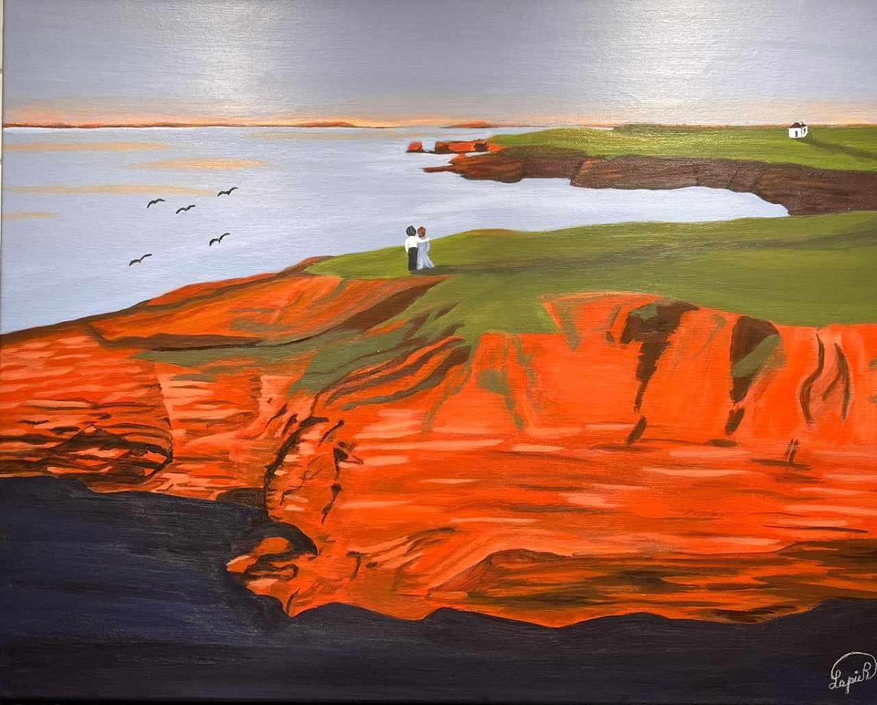 Majestueuses falaises, 16"Hx20"W