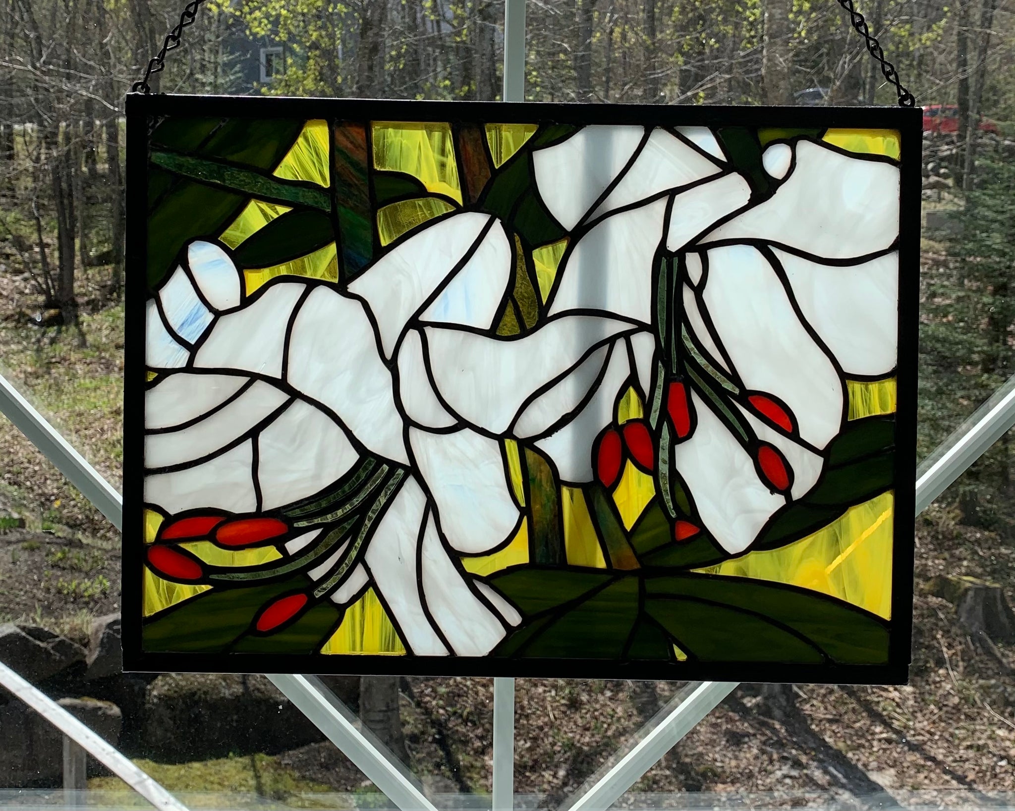 White Lilies, 12"Hx17"W