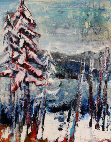 Christmas Tree - "Path among trees" Collection, 22"x28"