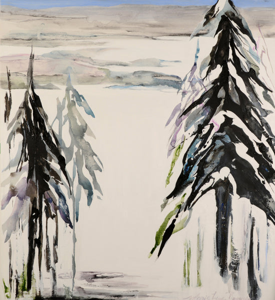 Lake View - "Path among trees" Collection, 36"x40"