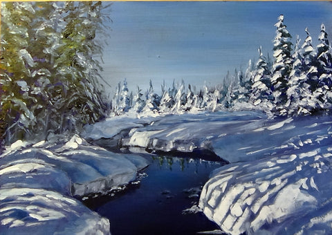 Where the River Runs - Paint a beautiful Laurentian Winter scene (Online, Pre-recorded)